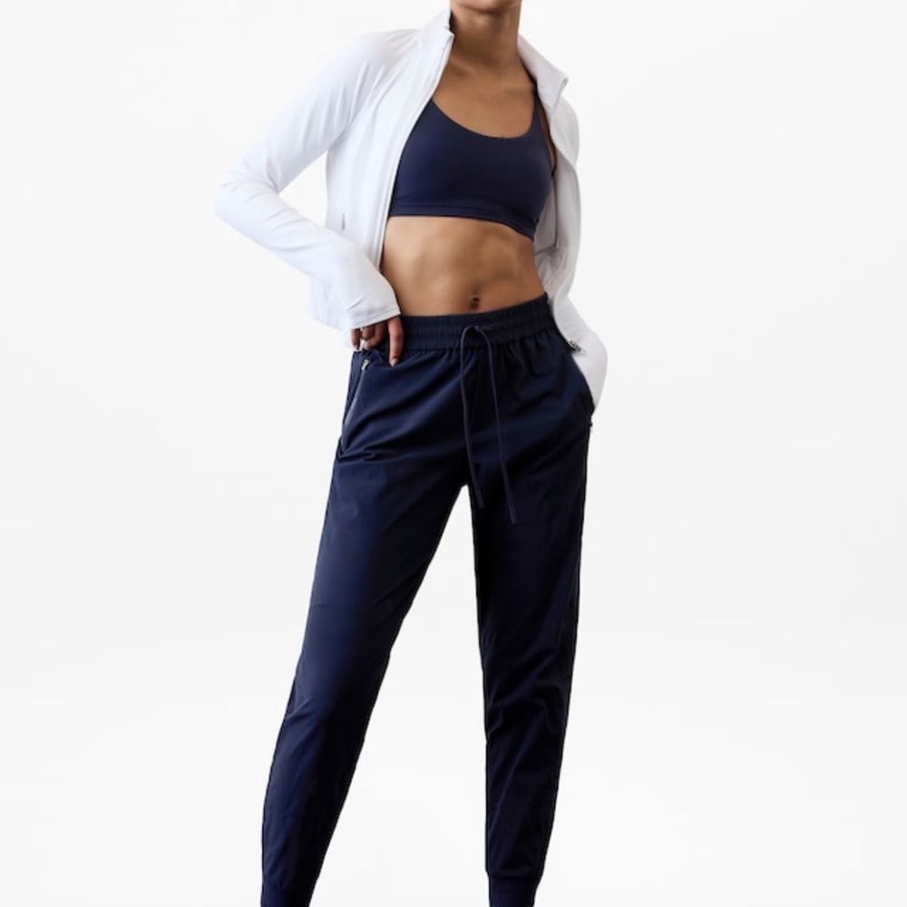 Athleta Navy Trekkie Relaxed Jogger Pants